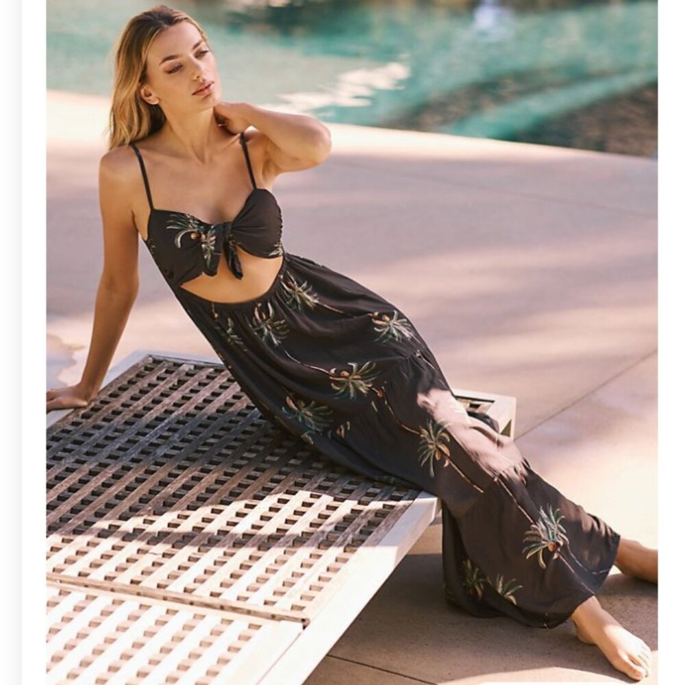 Brand New Malai Sleeveless Cutout Maxi Dress